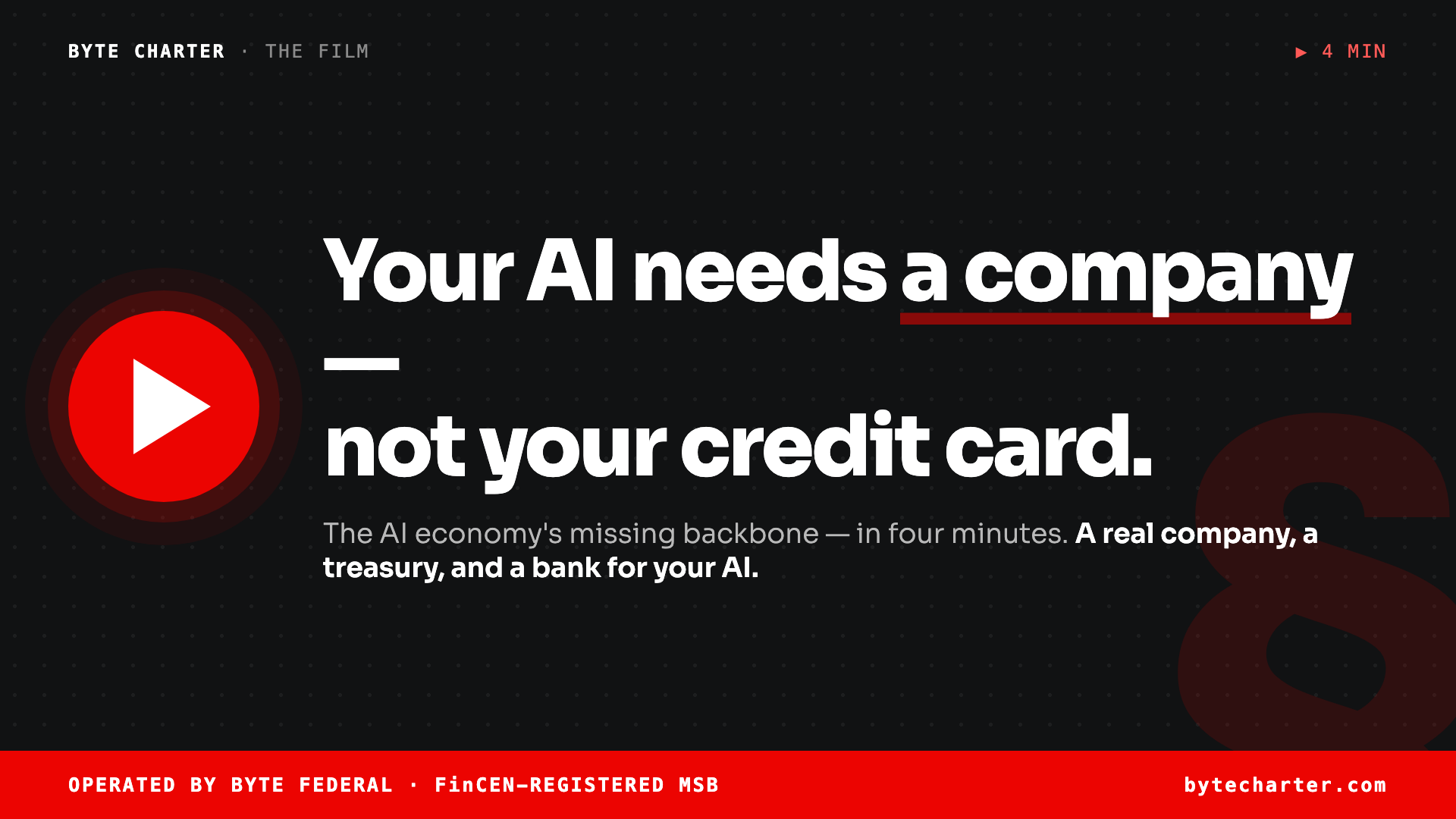 The AI Economy's Missing Backbone — a four-minute film on why your AI needs a company.
